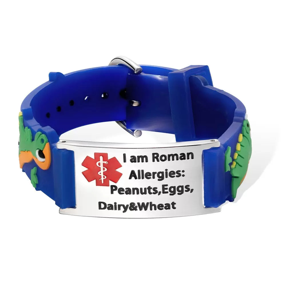 Custom Color Medical Alert Id Bracelets for Kids/Girl/Boy