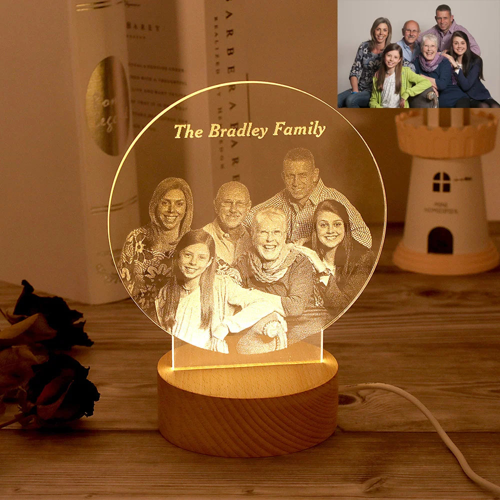 Personalized 3D Photo Night Light Gift for Birthday|Mother's Day| Valentine's Gift| Pet Memorial