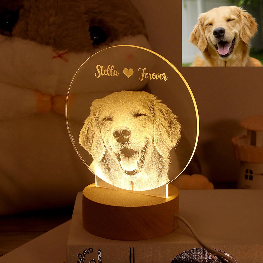 Personalized 3D Photo Night Light Gift for Birthday|Mother's Day| Valentine's Gift| Pet Memorial