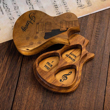 Personalized Wooden Guitar Picks With Case | Wooden guitar pick| Guitar Pick