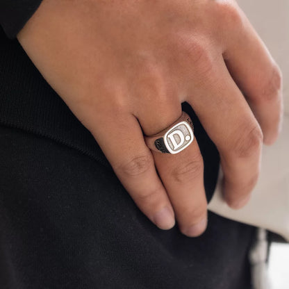 Custom Initial signet ring