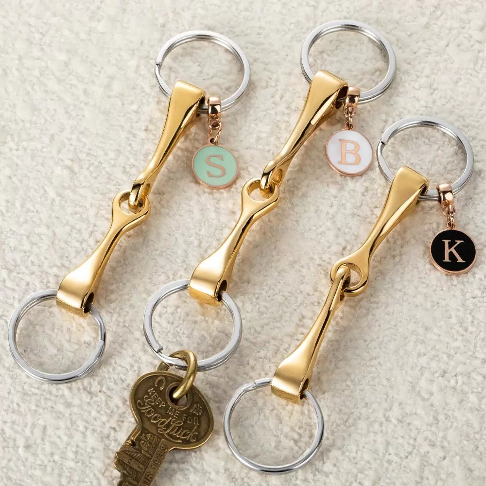 Personalized Snaffle Bit Key Ring | Horse Bit Keychain |Equestrian Gifts