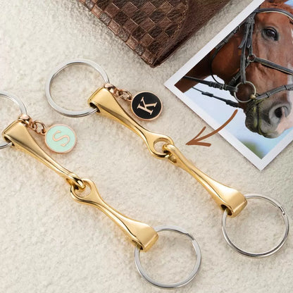 Personalized Snaffle Bit Key Ring | Horse Bit Keychain |Equestrian Gifts