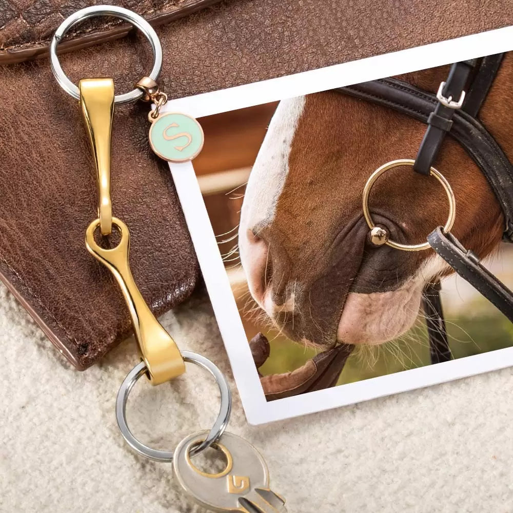 Personalized Snaffle Bit Key Ring | Horse Bit Keychain |Equestrian Gifts