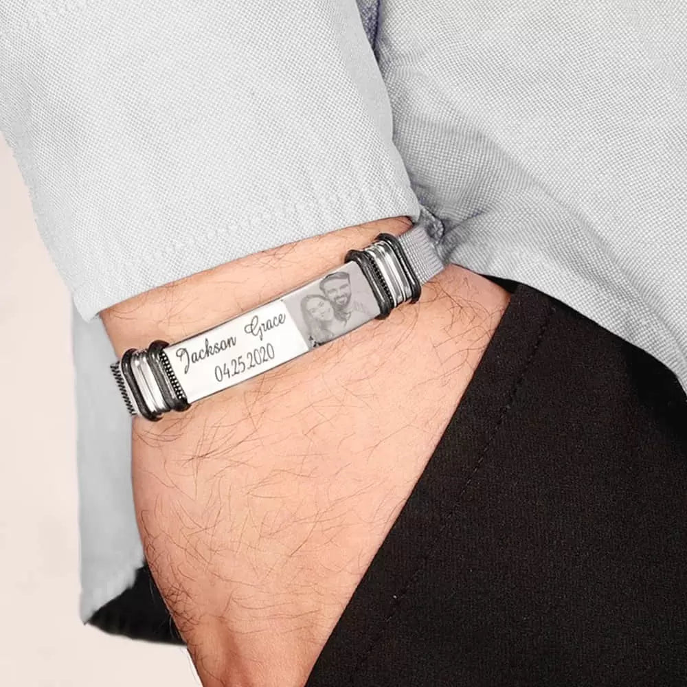 Personalized Photo Bracelet for men