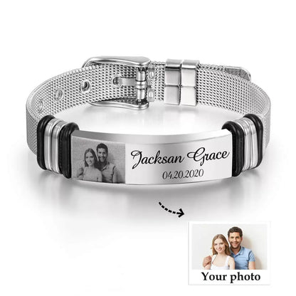 Personalized Photo Bracelet for men