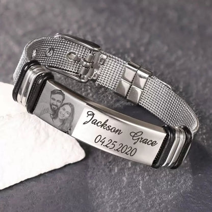 Personalized Photo Bracelet for men