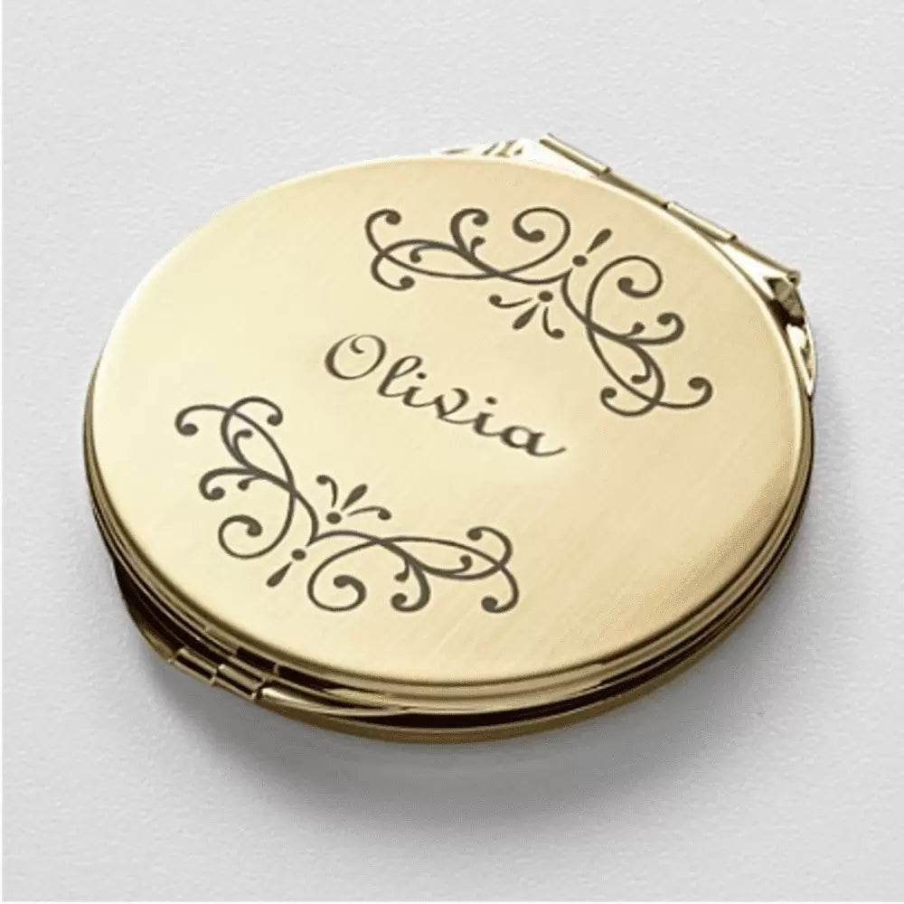 Custom Compact Mirror | Portable Embellished Pocket Travel Purse Mirror