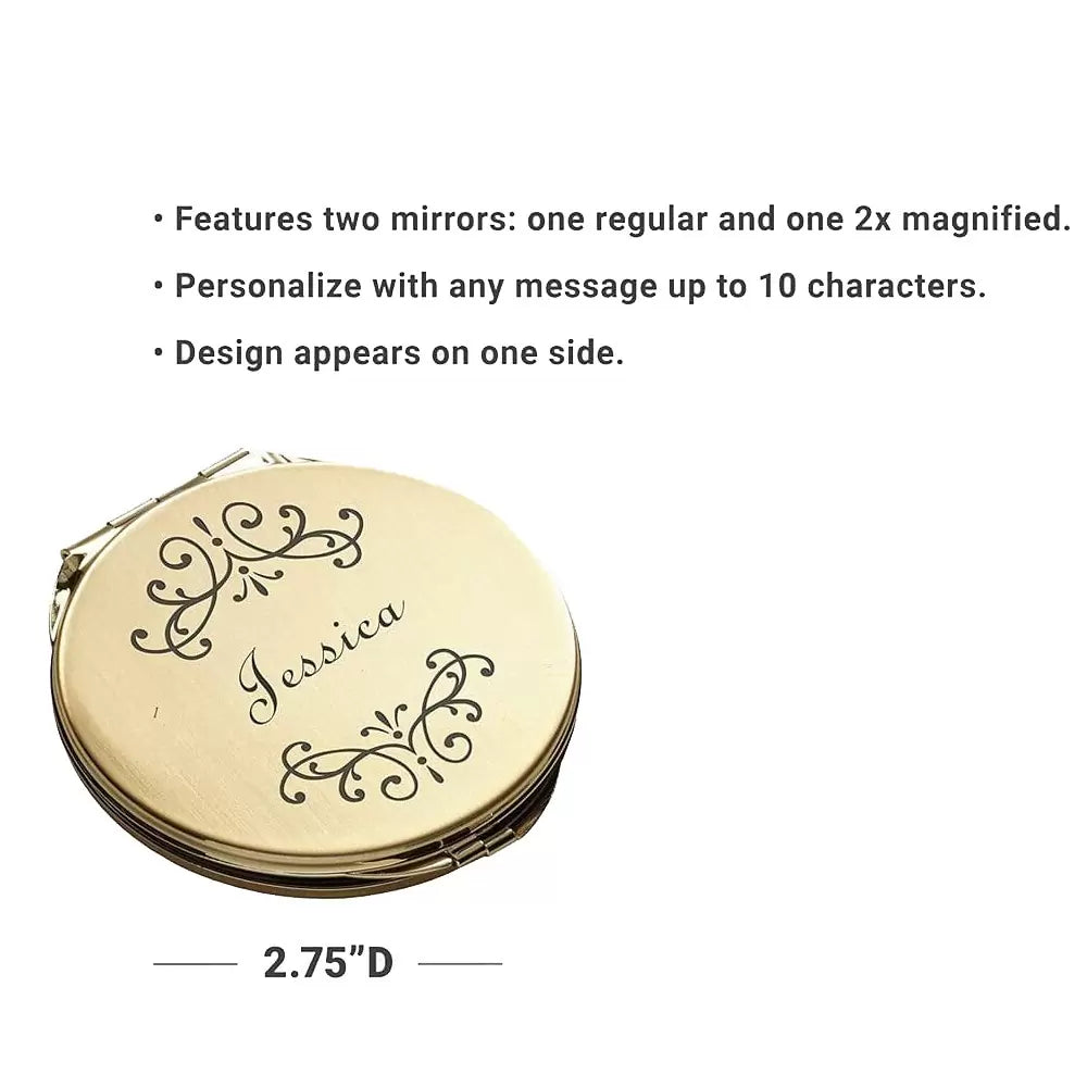 Custom Compact Mirror | Portable Embellished Pocket Travel Purse Mirror