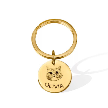 Pet memorial keychain with picture