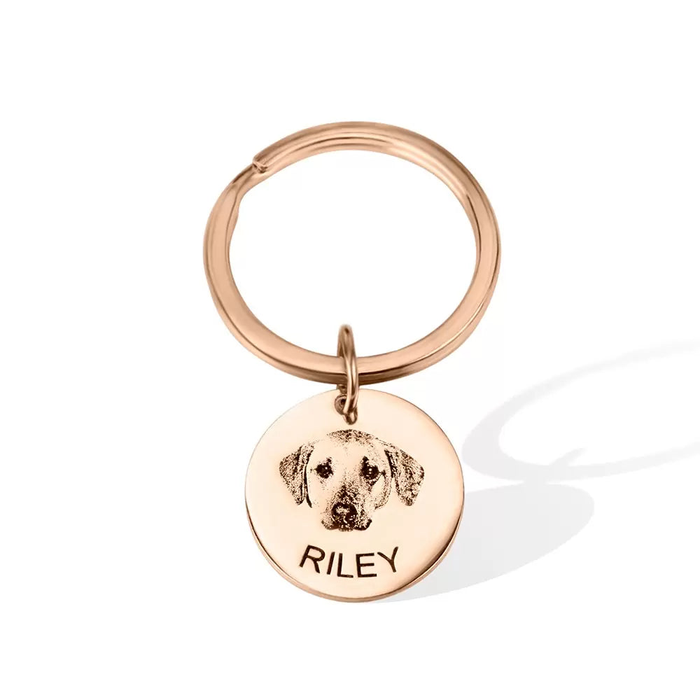 Pet memorial keychain with picture