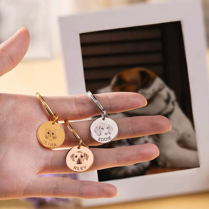 Pet memorial keychain with picture