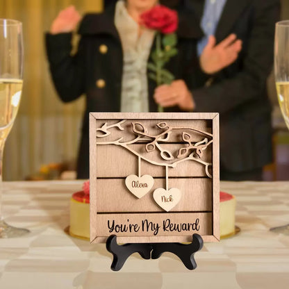 Couples Custom Wood Sign | Anniversary Gift | Personalized Wedding Gift | Valentine 3d Sign | Couples Names Sign