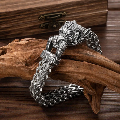 Viking Norse Bracelet | Free engraved wood gift box