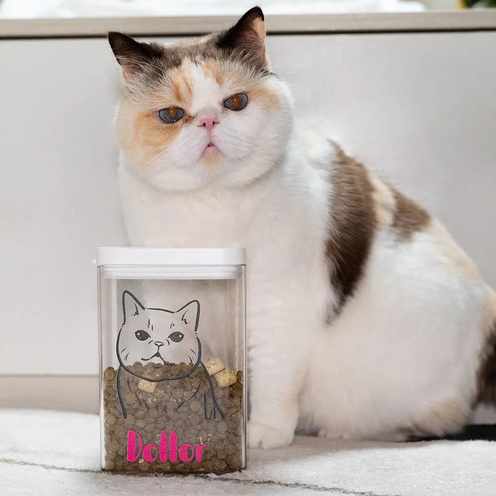 Personalized Pet Treat Jar with Photo and Name