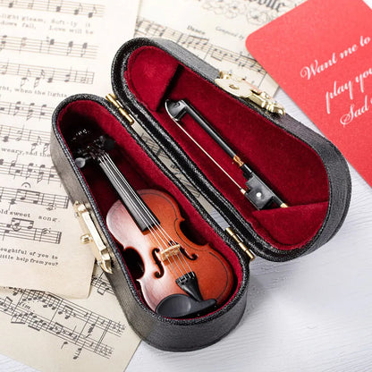 Miniature Mini Violin with Case | Worlds smallest violin toy