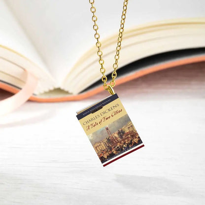 Custom Miniature Book Necklace |Book lover necklace