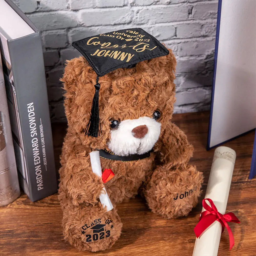 Custom Graduation Teddy Bear | Graduation Gifts for Friends/Students/Kindergarten