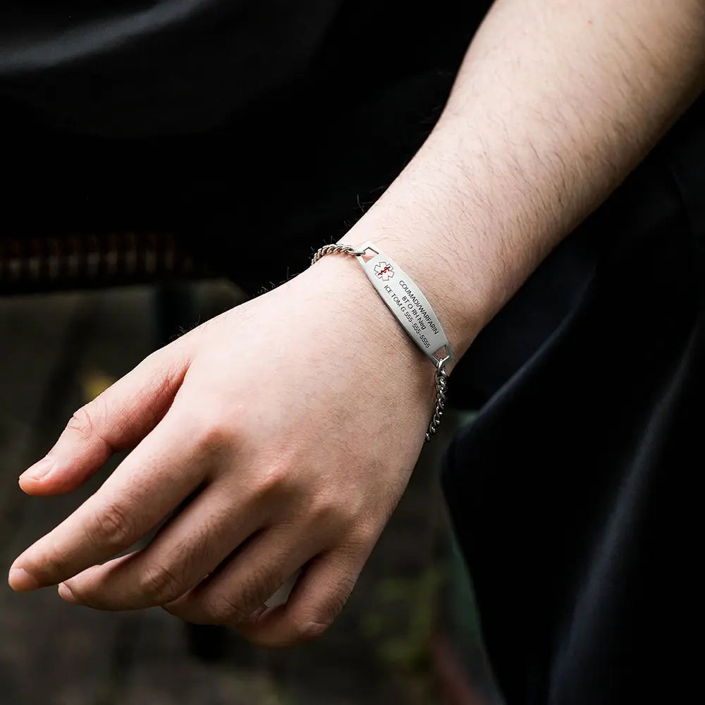 Custom medical bracelets | Waterproof Medical Bracelet stainless steel