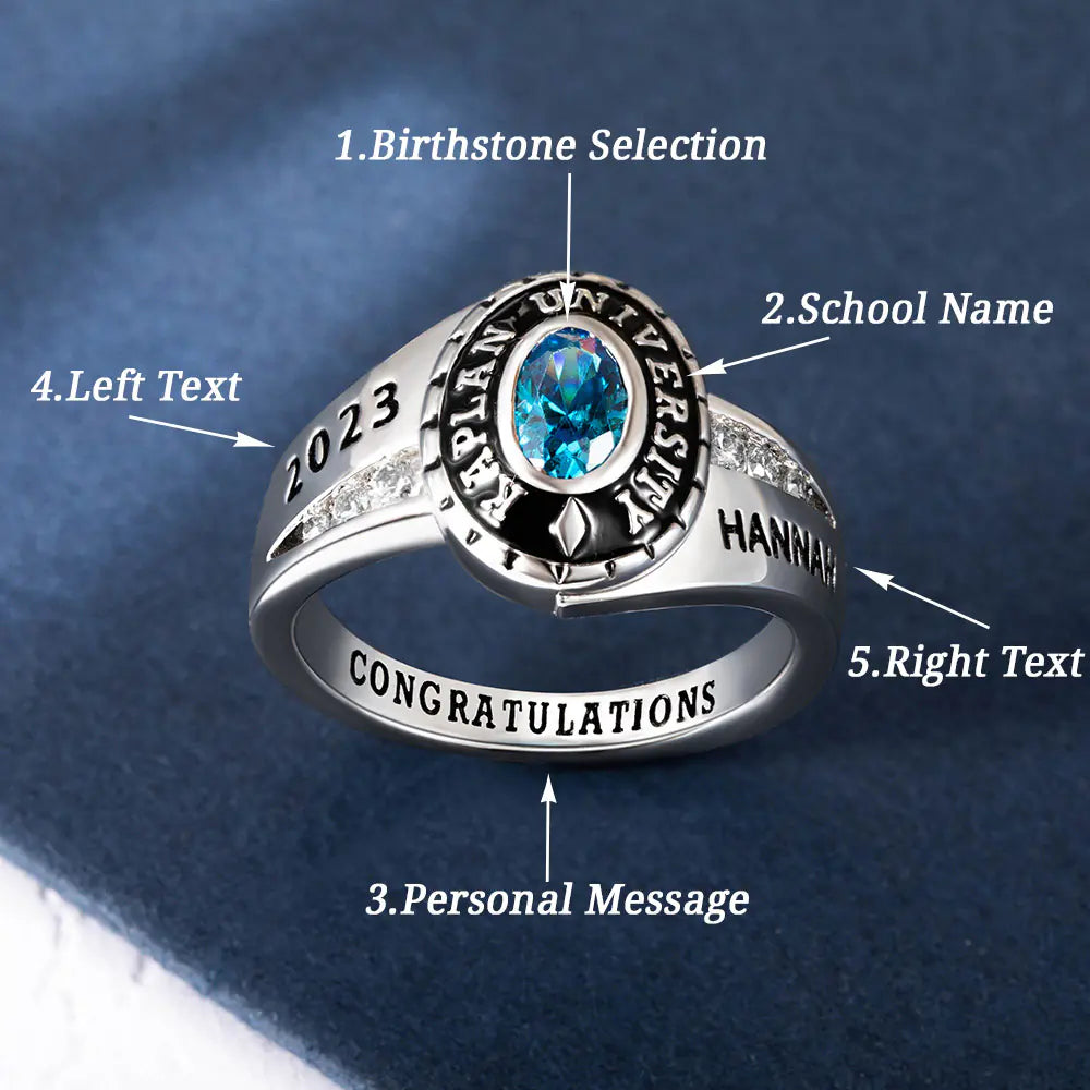 Custom class rings for women |High School, College, University