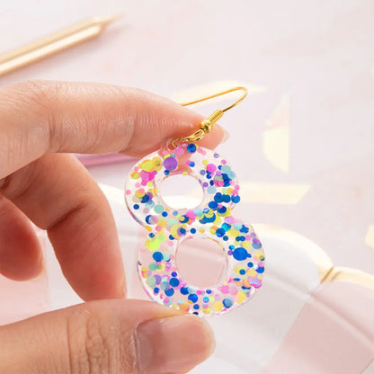 Custom Birthday Numbers Earrings | Birthday Statement Dangles