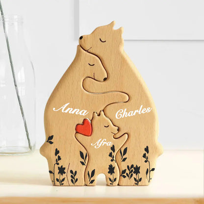 Wooden Bear Family Puzzle | Family Keepsake Gifts | Home Decor Gifts