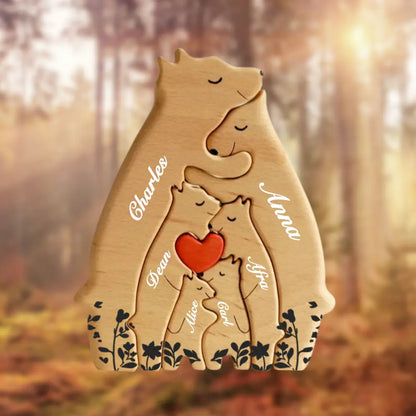 Wooden Bear Family Puzzle | Family Keepsake Gifts | Home Decor Gifts