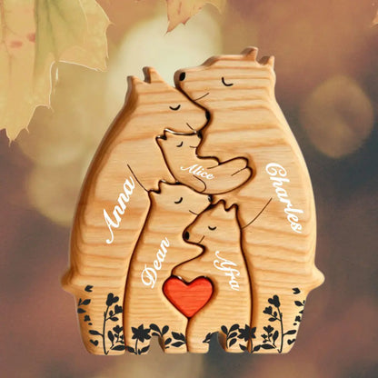 Wooden Bear Family Puzzle | Family Keepsake Gifts | Home Decor Gifts