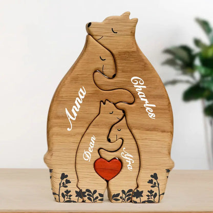 Wooden Bear Family Puzzle | Family Keepsake Gifts | Home Decor Gifts