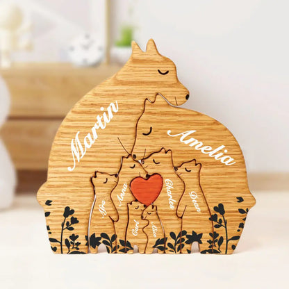 Wooden Bear Family Puzzle | Family Keepsake Gifts | Home Decor Gifts