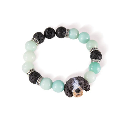 Customized handcrafted bead with pet on beaded bracelet