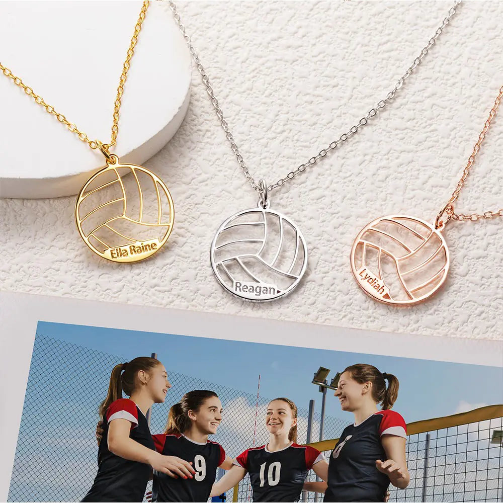 Personalized volleyball necklace | Gift for Volleyball Player/Sports Lover