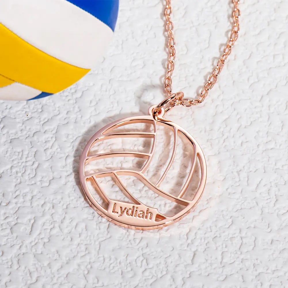 Personalized volleyball necklace | Gift for Volleyball Player/Sports Lover