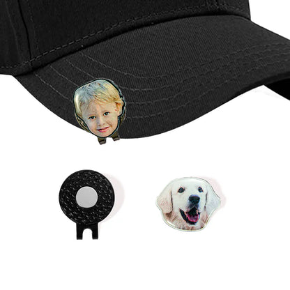 Custom Photo Golf Ball Marker & Hat ball marker clip