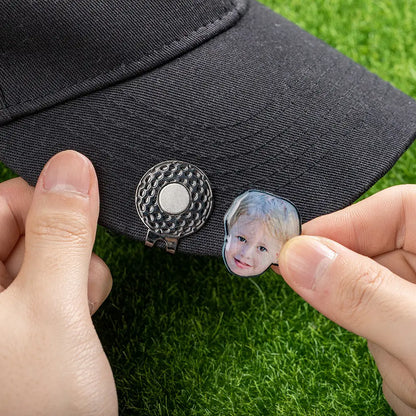 Custom Photo Golf Ball Marker & Hat ball marker clip