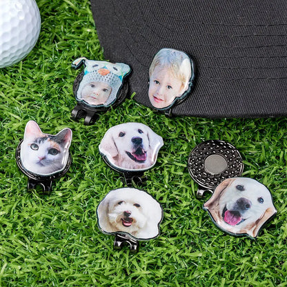 Custom Photo Golf Ball Marker & Hat ball marker clip