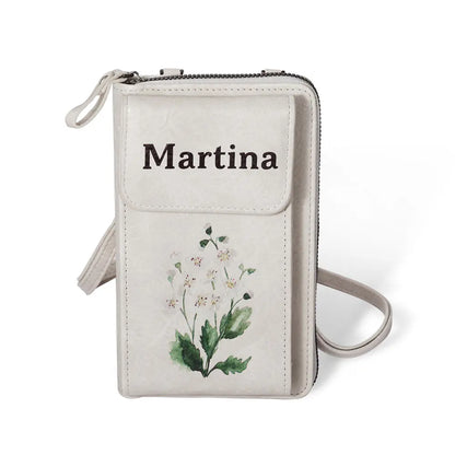 Personalized Phone Wallet | Personalised coin pouch |Retro Crossbody Bag