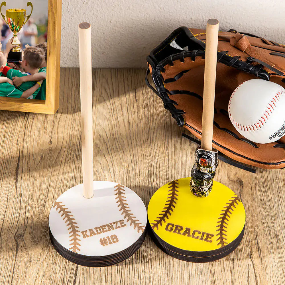 Championship ring holder |Custom home plate ring display