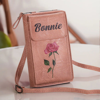 Personalized Phone Wallet | Personalised coin pouch |Retro Crossbody Bag