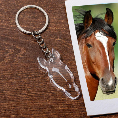 Personalized Horse Facial Marking Keychain, Acrylic Horse Keychain | Equestrian gifts