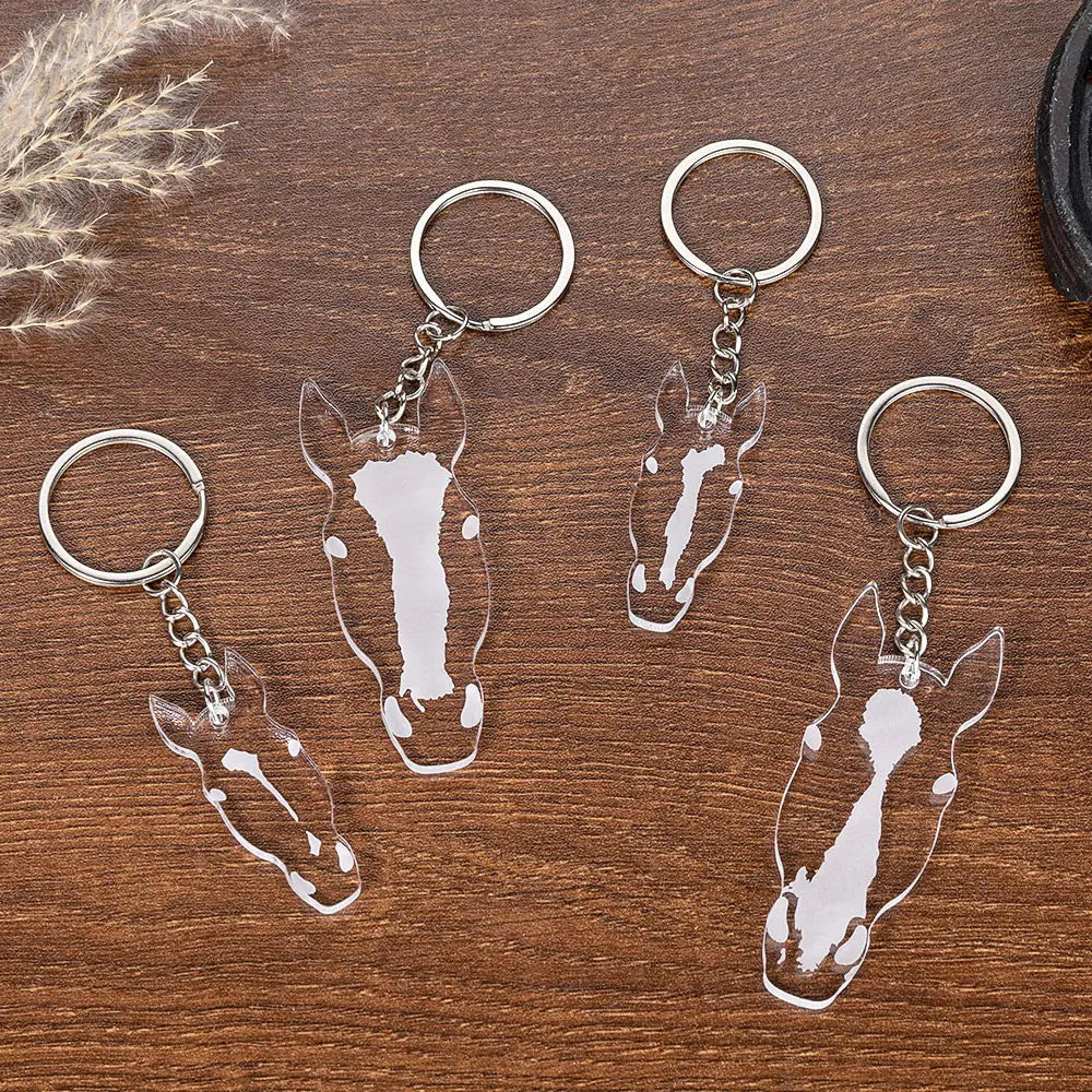 Personalized Horse Facial Marking Keychain, Acrylic Horse Keychain | Equestrian gifts