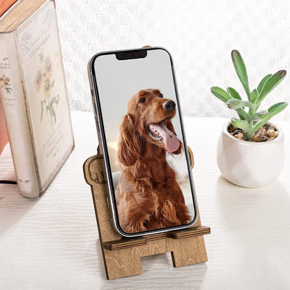 Personalized Name Pet Silhouette Phone Stand| Personalized Gifts For Dog Lovers