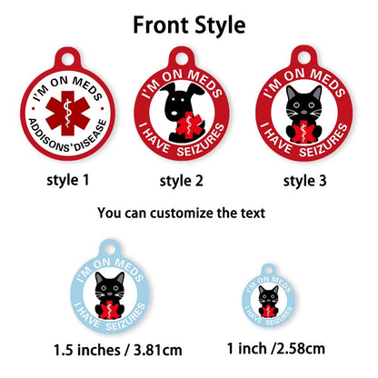 Custom medical alert dog | Blind Dog Accessories, Special Dog Needs Tag