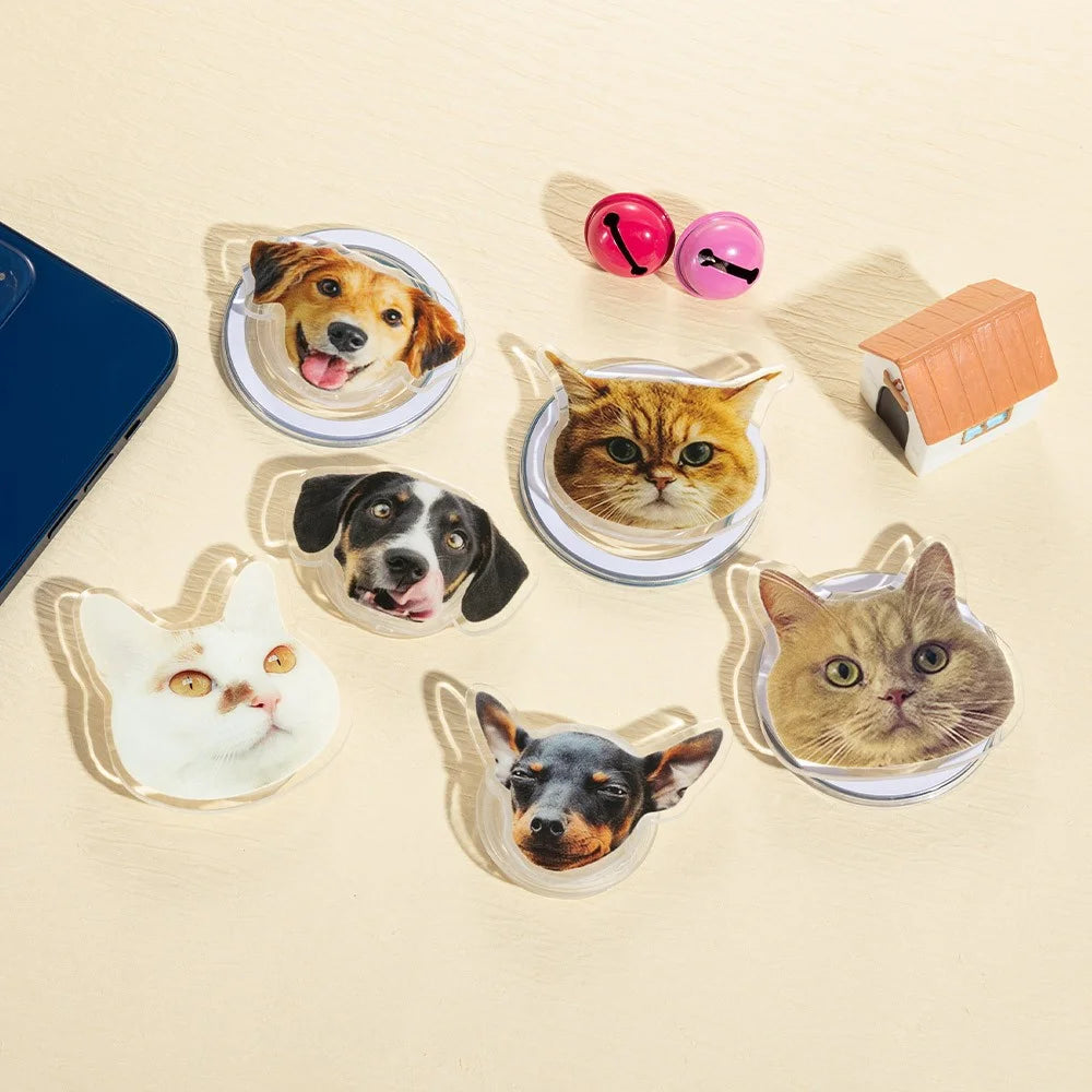 Custom popsocket with pet photo | Custom phone grip| Dog Mom Gift