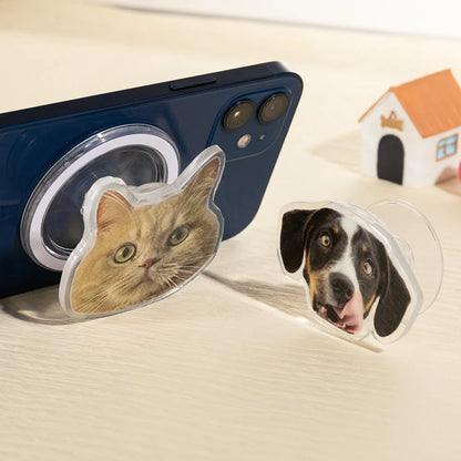 Custom popsocket with pet photo | Custom phone grip| Dog Mom Gift