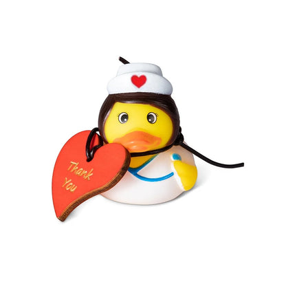 Personalized Funny Nurse Ducks with Heart Tag (set of 2) | Appreciation/Graduation Gift for Nurse/Doctor/Nursing Student