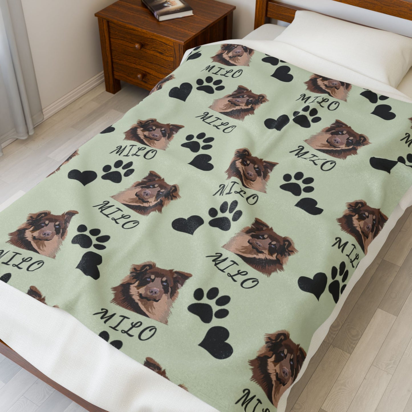 Custom Dog Face On Blanket | Pet Face on Blanket