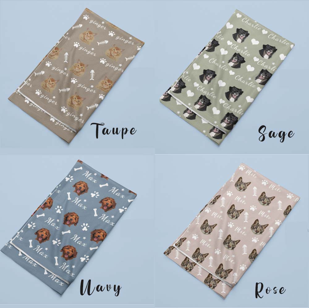 Custom Dog Face On Blanket | Pet Face on Blanket