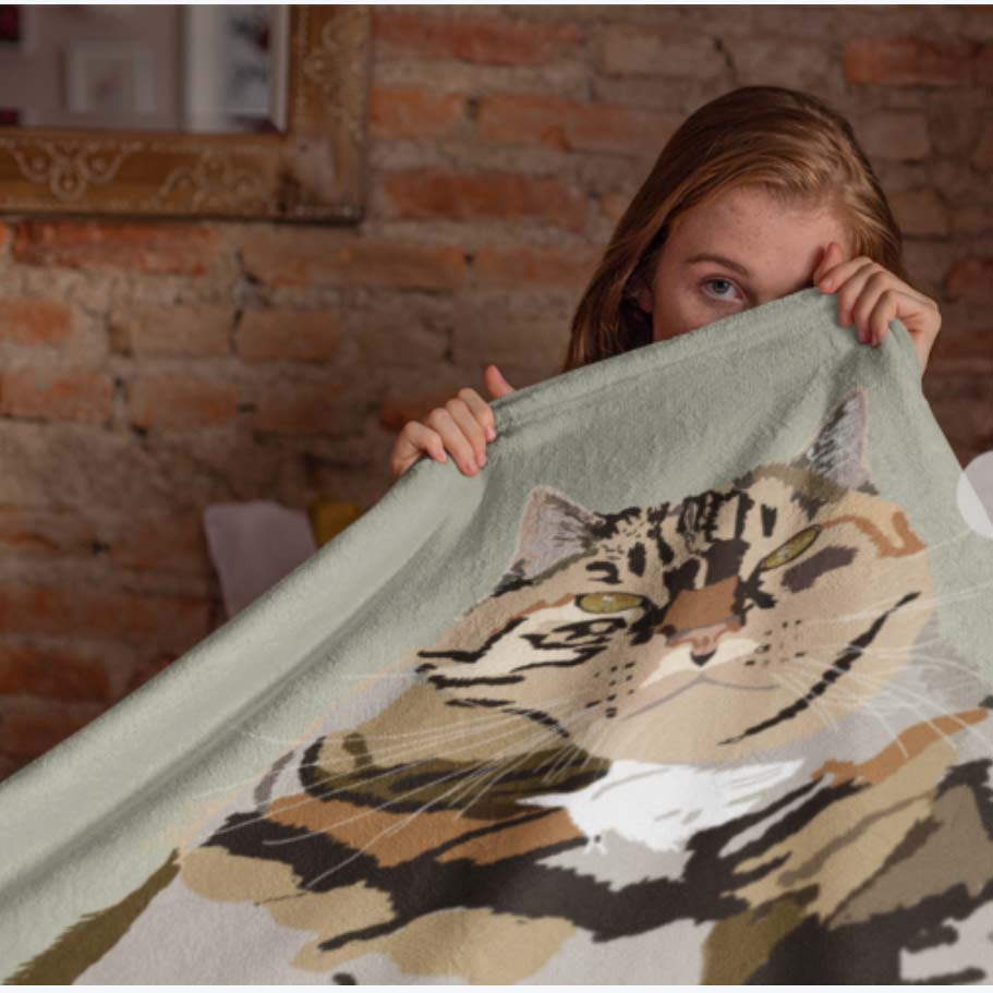 Dog Portrait Blanket | Pet Blankets Personalized