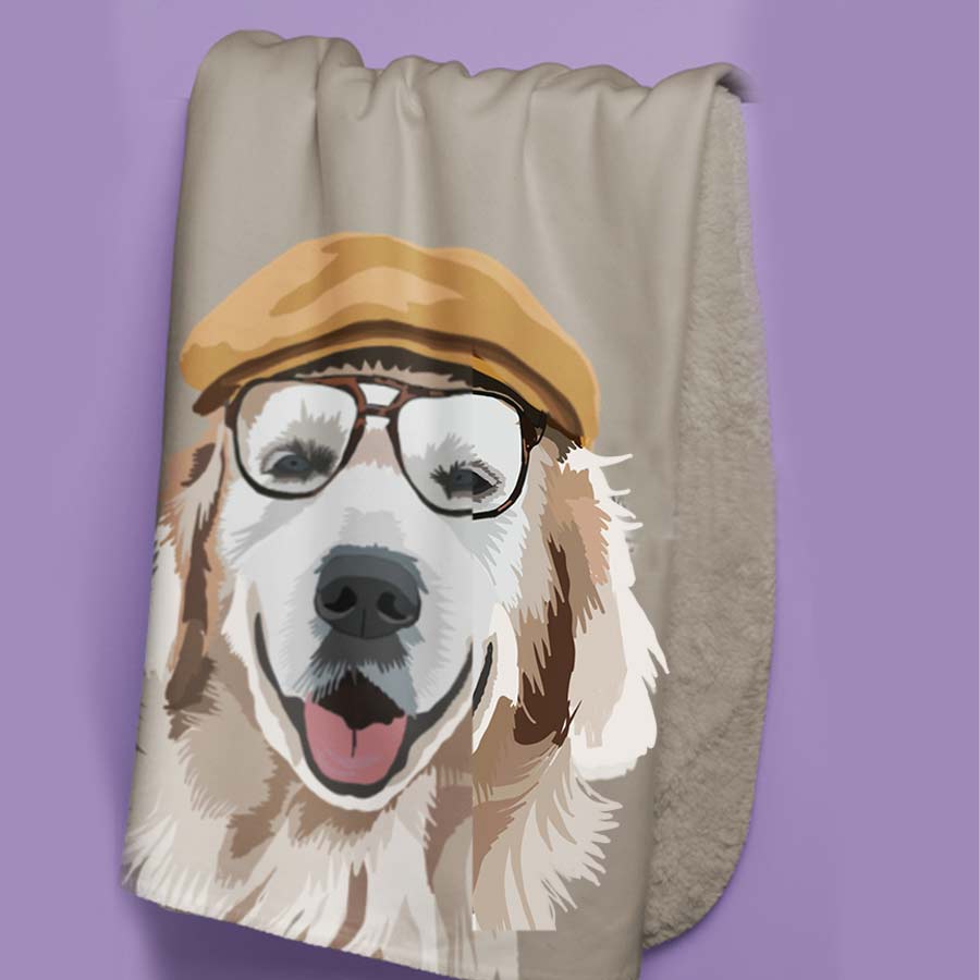 Dog Portrait Blanket | Pet Blankets Personalized